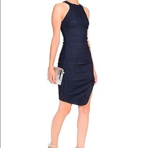 Elizabeth & James Bardot Indigo Denim Dress